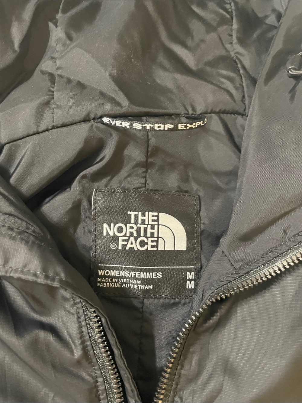 The North Face Black Hooded Rain Coat - Picture 3 of 4